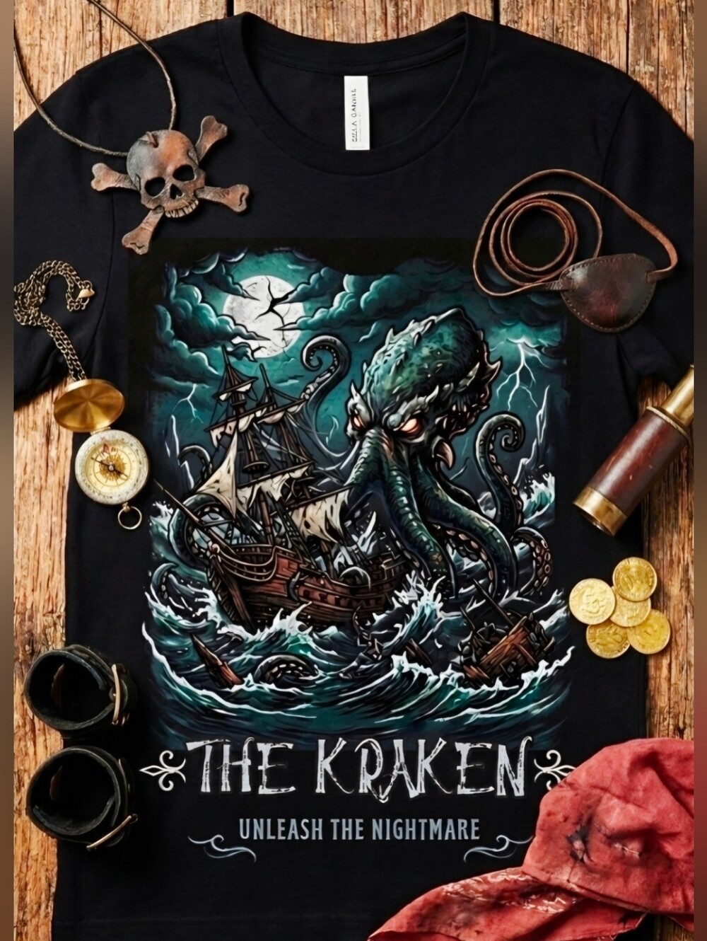 Kraken Attack Graphic Tee • Sea Monster Ocean Horror Shirt • Nautical Mythology